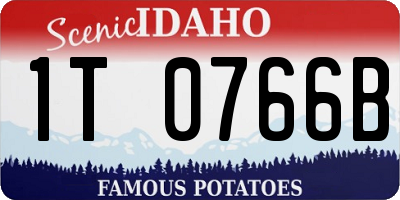 ID license plate 1T0766B