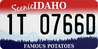 ID license plate 1T0766D