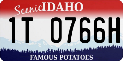 ID license plate 1T0766H