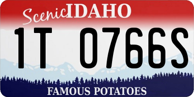 ID license plate 1T0766S