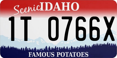 ID license plate 1T0766X