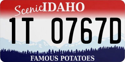 ID license plate 1T0767D