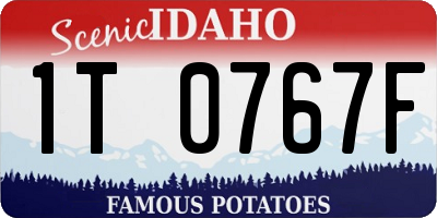 ID license plate 1T0767F