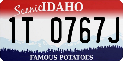 ID license plate 1T0767J