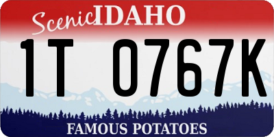 ID license plate 1T0767K