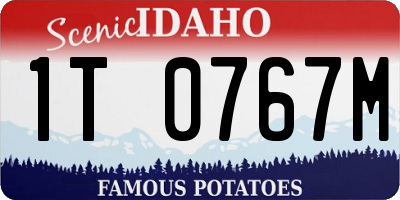 ID license plate 1T0767M