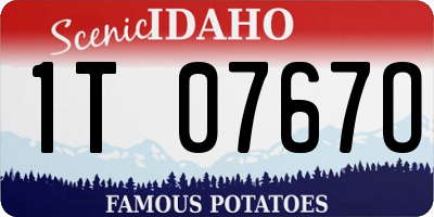 ID license plate 1T0767O