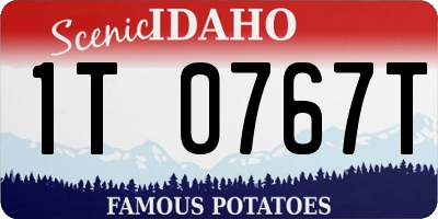 ID license plate 1T0767T