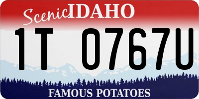ID license plate 1T0767U