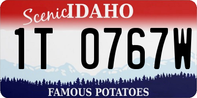 ID license plate 1T0767W