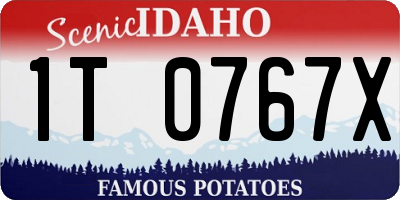 ID license plate 1T0767X