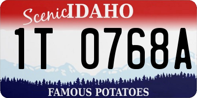 ID license plate 1T0768A