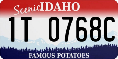 ID license plate 1T0768C