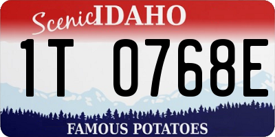 ID license plate 1T0768E