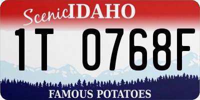 ID license plate 1T0768F