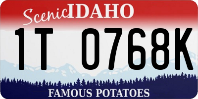ID license plate 1T0768K