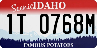 ID license plate 1T0768M