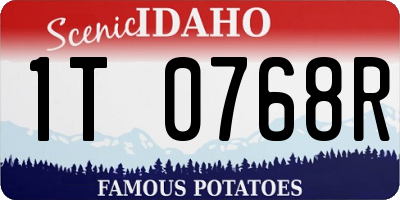 ID license plate 1T0768R