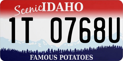 ID license plate 1T0768U