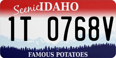 ID license plate 1T0768V