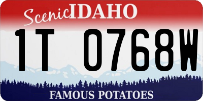 ID license plate 1T0768W