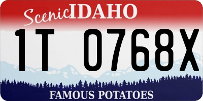 ID license plate 1T0768X