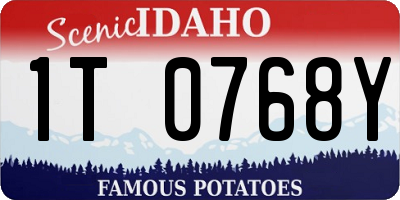 ID license plate 1T0768Y