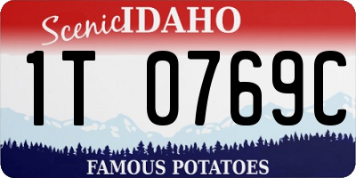 ID license plate 1T0769C
