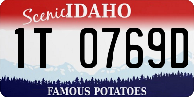 ID license plate 1T0769D