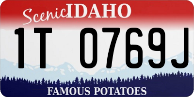 ID license plate 1T0769J
