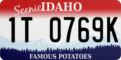 ID license plate 1T0769K