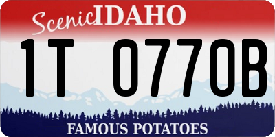 ID license plate 1T0770B