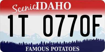ID license plate 1T0770F
