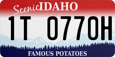 ID license plate 1T0770H