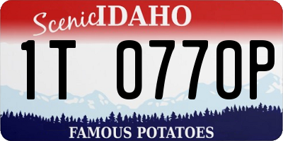 ID license plate 1T0770P