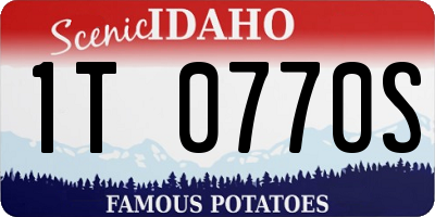 ID license plate 1T0770S