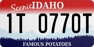 ID license plate 1T0770T