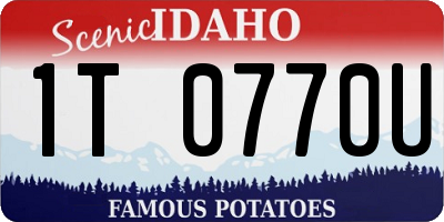 ID license plate 1T0770U