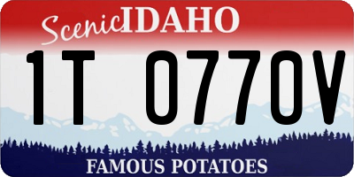ID license plate 1T0770V