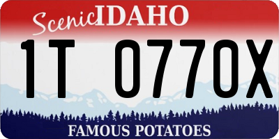 ID license plate 1T0770X