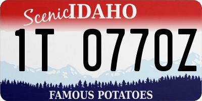 ID license plate 1T0770Z