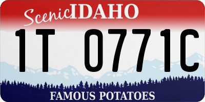 ID license plate 1T0771C