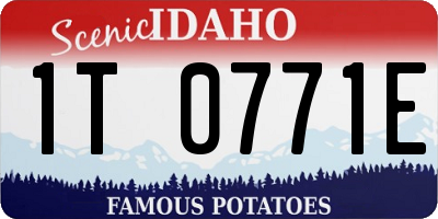 ID license plate 1T0771E