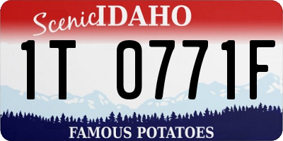 ID license plate 1T0771F