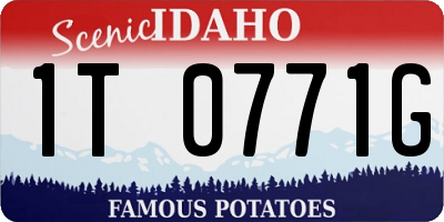 ID license plate 1T0771G