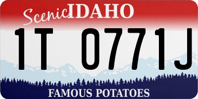 ID license plate 1T0771J