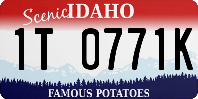 ID license plate 1T0771K