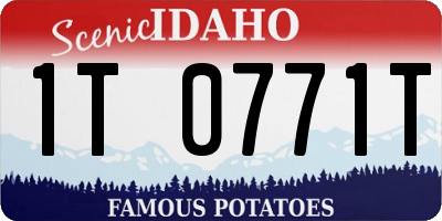 ID license plate 1T0771T