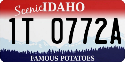 ID license plate 1T0772A