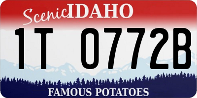 ID license plate 1T0772B